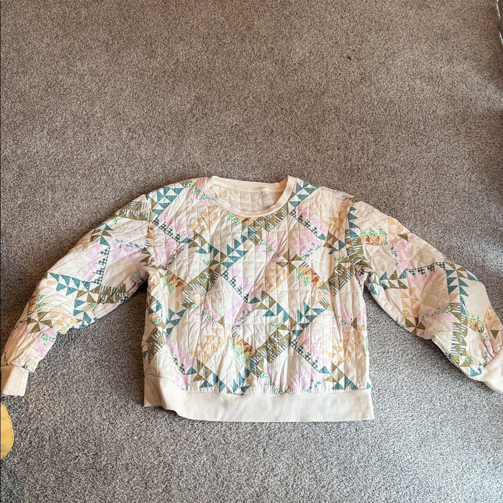 quilted sweatshirt
